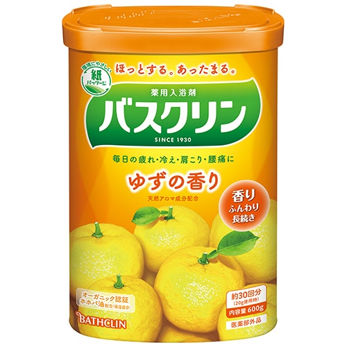 バスクリン ゆずの香り 600g 1本（ご注文単位1本）【直送品】