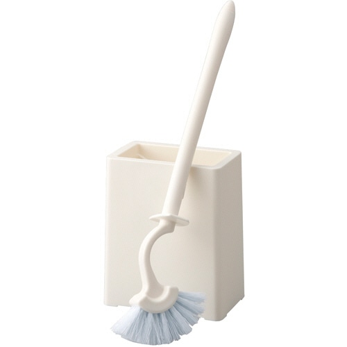 山崎産業 Satto スリムトイレブラシ ケース付 ホワイト 1個(ご注文単位1個)【直送品】
