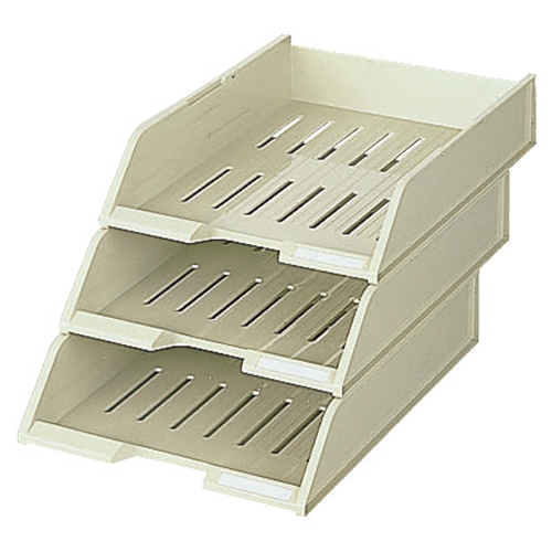 コクヨ スタッキングトレー A4タテ ライトグレー DT-40NM 1個(ご注文単位1個)【直送品】