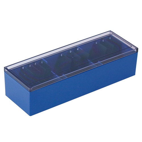 キングジム　名刺整理箱　約1000枚収納　青　75-B　1個（ご注文単位1個）【直送品】
