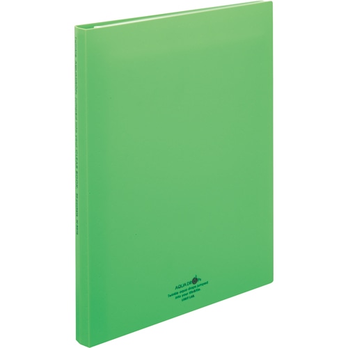 リヒトラブ　AQUA　DROPs　クリヤーブック（ポケット交換タイプ）　A4タテ　30穴　30ポケット付属　背幅25mm　黄緑　N-5016-6　1冊（ご注文単位1冊）【直送品】