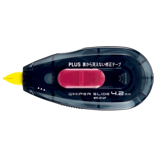 プラス　裏から見えない修正テープ　本体　4.2mm幅×10m　ブラック/ピンク　WH-014P（N）　1個（ご注文単位1個）【直送品】