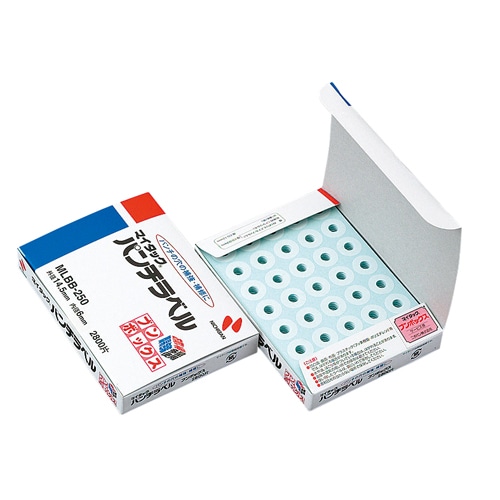 ニチバン マイタック パンチラベル ブンボックス 外径14.5mm MLBB-250 1パック(2800片:35片×80シート)(ご注文単位1パック)【直送品】