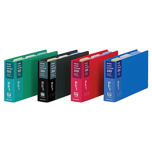 コクヨ 名刺ホルダー(替紙式) 2穴 204名 タテ入れ 青 メイ-20B 1冊(ご注文単位1冊)【直送品】