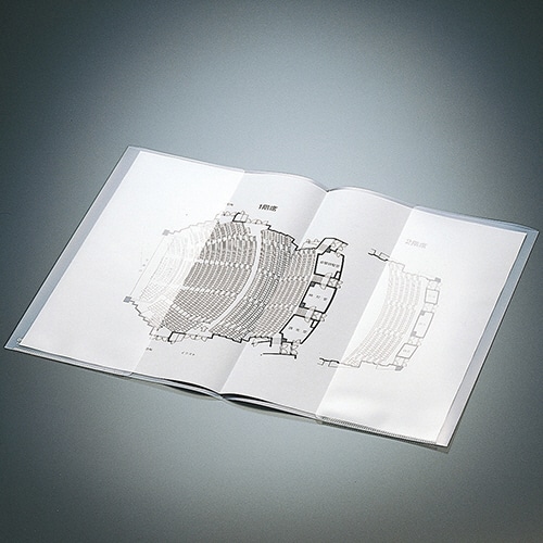 コクヨ　クリヤーホルダー（A3・二つ折り）　フ-755　1パック（5枚）（ご注文単位1パック）【直送品】