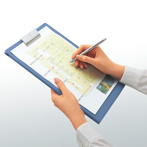 コクヨ クリップホルダー カバー付用箋挟 A4 青 ヨハ-50B 1枚(ご注文単位1枚)【直送品】