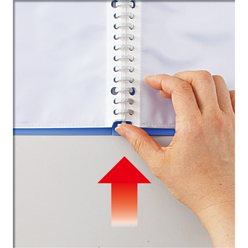 リヒトラブ AQUA DROPs クリヤーブック(ポケット交換タイプ) B4タテ 36穴 15ポケット付属 背幅18mm 黒 N-5045-24 1冊(ご注文単位1冊)【直送品】