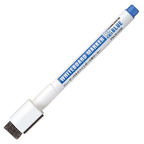 コクヨ　イレーザー付ホワイトボード用マーカー　マグネット付　極細　青　PM-B100B　1本（ご注文単位1本）【直送品】