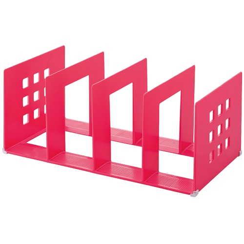 リヒトラブ　仕切ラック　2L　幅390mm　赤　A-7322-3　1個（ご注文単位1個）【直送品】