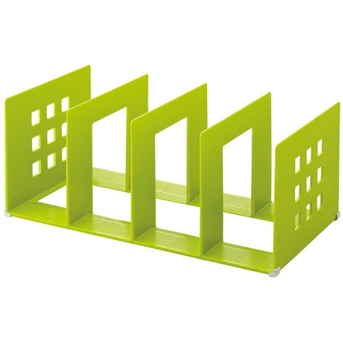リヒトラブ　仕切ラック　2L　幅390mm　黄緑　A-7322-6　1個（ご注文単位1個）【直送品】
