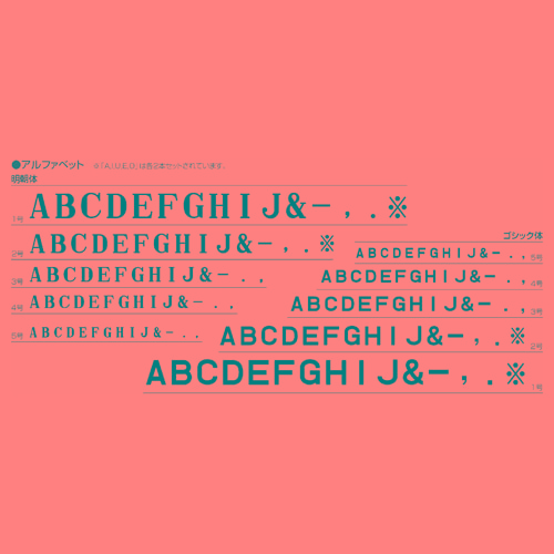 シヤチハタ　柄付ゴム印　連結式　アルファベット（セット）　明朝体　5号　GRA-5M　1セット（ご注文単位1セット）【直送品】