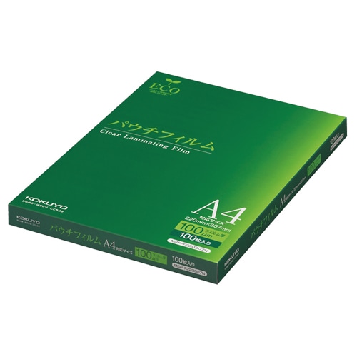 コクヨ　パウチフィルム　A4用　100μ　MSP-F220307N　1パック（100枚）（ご注文単位1パック）【直送品】