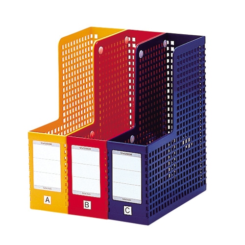 セキセイ　シスボックス　タテ型　A4　背幅85mm　青　SBX-85　1個（ご注文単位1個）【直送品】