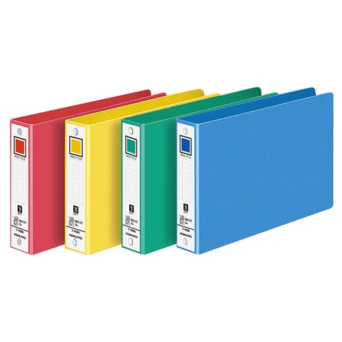 コクヨ リングファイル 色厚板紙表紙 B6ヨコ 2穴 220枚収容 背幅38mm 青 フ-408NB 1冊(ご注文単位1冊)【直送品】