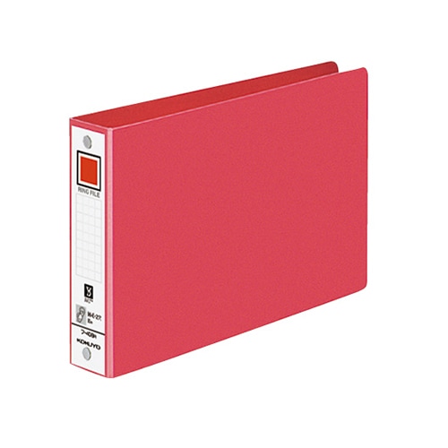 コクヨ　リングファイル　色厚板紙表紙　B6ヨコ　2穴　220枚収容　背幅38mm　赤　フ-408NR　1冊（ご注文単位1冊）【直送品】