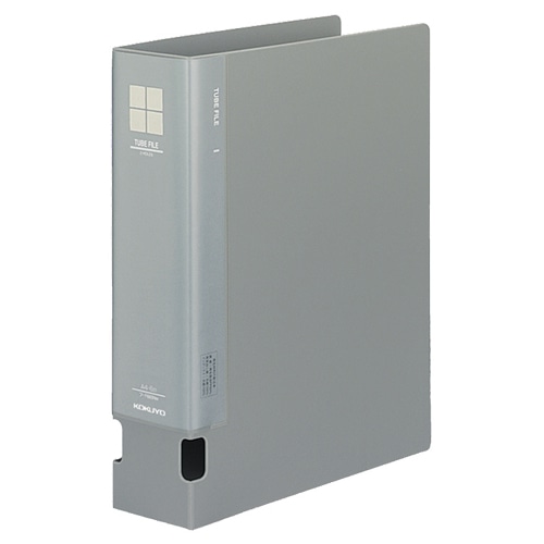 コクヨ チューブファイルPP 片開き A4タテ 600枚収容 60mmとじ 背幅74mm グレー フ-F660NM 1冊(ご注文単位1冊)【直送品】