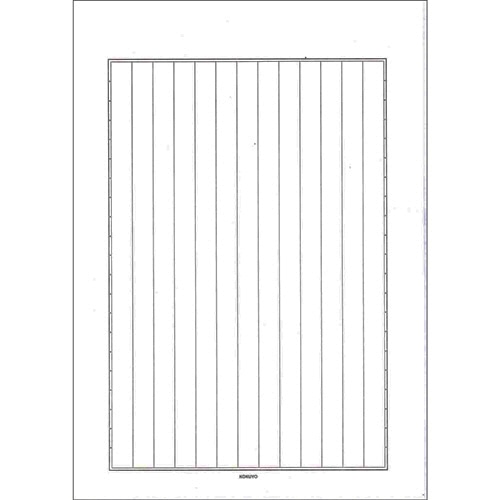 コクヨ 事務用箋 セミB5 縦罫 枠付 13行 50枚 ヒ-500 1冊(ご注文単位1冊)【直送品】