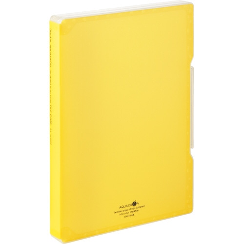 リヒトラブ　AQUA　DROPs　ファイルケース　A4　270枚収容　背幅30mm　黄　A-5029-5　1個（ご注文単位1個）【直送品】