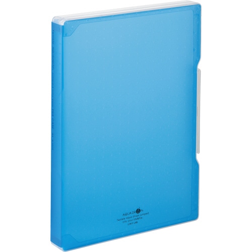リヒトラブ　AQUA　DROPs　ファイルケース　A4　270枚収容　背幅30mm　青　A-5029-8　1個（ご注文単位1個）【直送品】