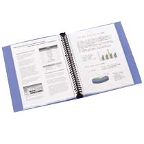 ビュートン リングクリヤーブック A4タテ 30穴 20ポケット付属 背幅25mm ブルー RCB-A4-20B 1冊(ご注文単位1冊)【直送品】