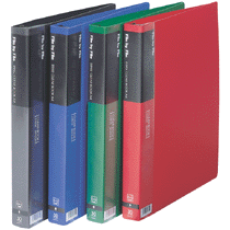 ビュートン　リングクリヤーブック　A4タテ　30穴　30ポケット付属　背幅32mm　ブルー　RCB-A4-30B　1冊（ご注文単位1冊）【直送品】