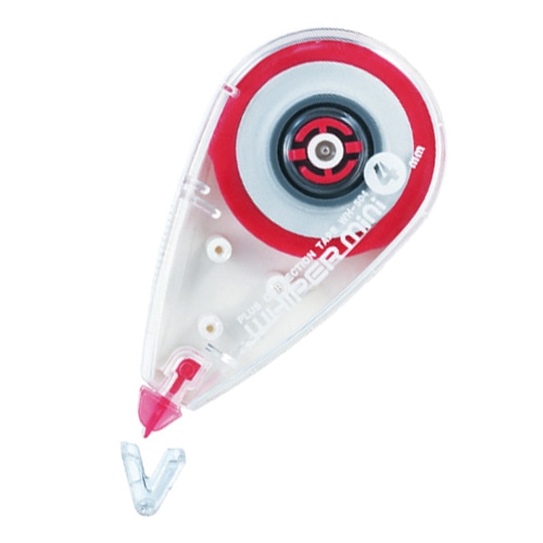 プラス　修正テープ　ホワイパーミニ　4mm幅×7m　レッド　WH-504　1個（ご注文単位1個）【直送品】