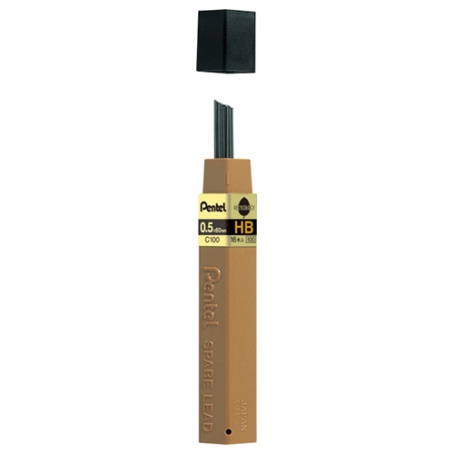 ぺんてる　シャープ替芯　ハイポリマー芯　C100　0.5mm　HB　C100-HBD　1個（16本）（ご注文単位1個）【直送品】