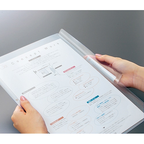 コクヨ ファイリングホルダー(フラップ付) A4 2穴 透明 フ-SF750Tx3 1パック(3枚)(ご注文単位1パック)【直送品】
