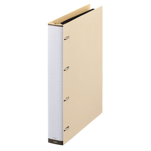 ライオン事務器　名刺ホルダー　A4タテ　4穴　500枚　ヨコ入れ　ベージュ　MH-500C　1冊（ご注文単位1冊）【直送品】