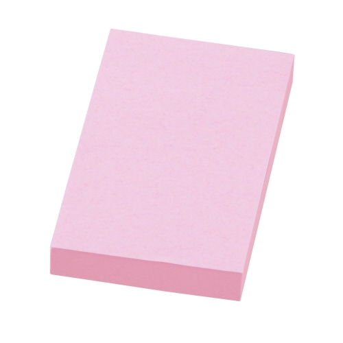 ライオン事務器　ふせん＜リペタ＞　貼ってはがせるメモ　76.2×50.8mm　ピンク　RL-15　1冊（ご注文単位1冊）【直送品】