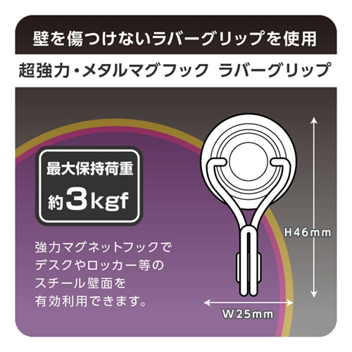 ソニック 超強力・メタルマグフック ラバーグリップ 箱タイプ 3kg MG-823 1個(ご注文単位1個)【直送品】