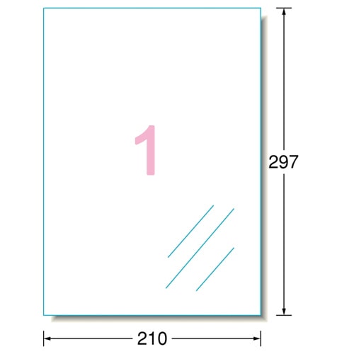 エーワン　ラベルシール［インクジェット］　水に強いタイプ　光沢フィルム・透明（やや乳白色）　A4　ノーカット　29293　1冊（4シート）（ご注文単位1冊）【直送品】