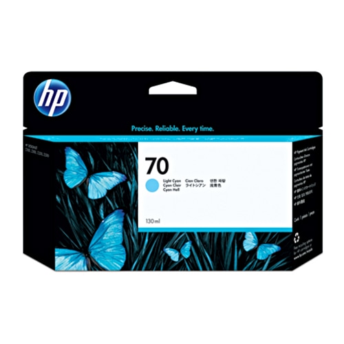 HP　HP70　インクカートリッジ　ライトシアン　130ml　顔料系　C9390A　1個（ご注文単位1個）【直送品】