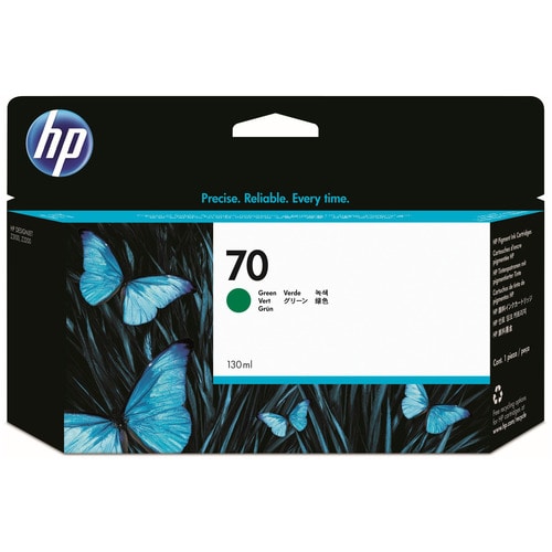 HP　HP70　インクカートリッジ　グリーン　130ml　顔料系　C9457A　1個（ご注文単位1個）【直送品】