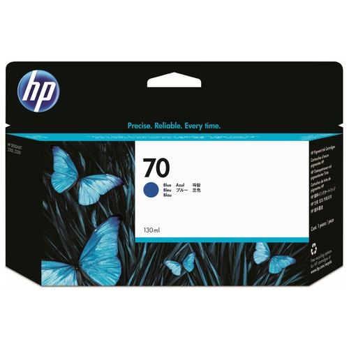 HP　HP70　インクカートリッジ　ブルー　130ml　顔料系　C9458A　1個（ご注文単位1個）【直送品】