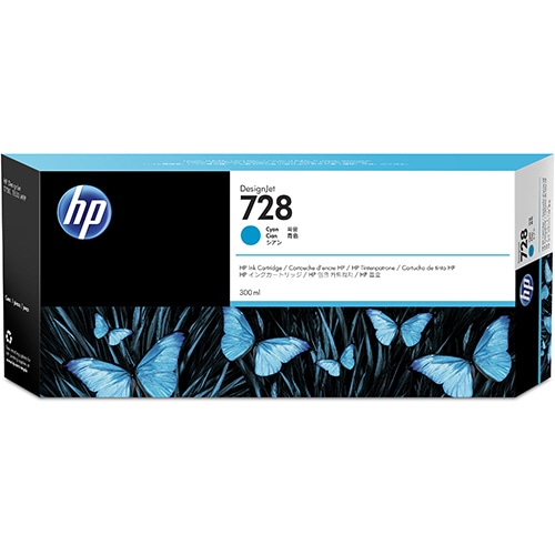 HP　HP728　インクカートリッジ　シアン　300ml　F9K17A　1個（ご注文単位1個）【直送品】