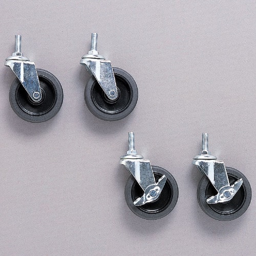 アイリスオーヤマ　メタルラック大型キャスター　ストッパー付・なし（各2個）　MR-475C　1セット（ご注文単位1セット）【直送品】