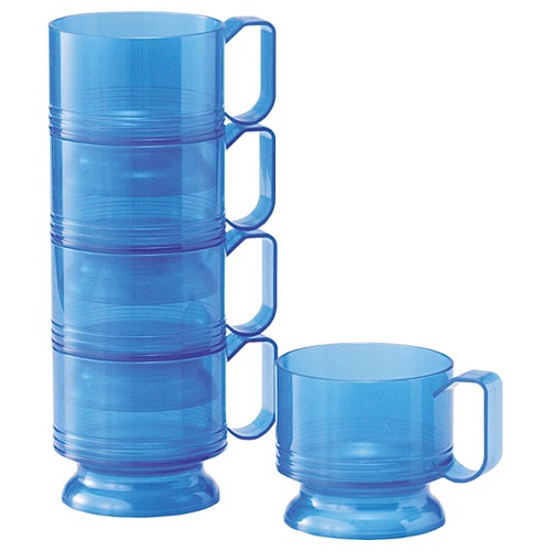 日本デキシー インサートカップホルダー スケルトンブルー KOT005SB 1パック(5個)(ご注文単位1パック)【直送品】