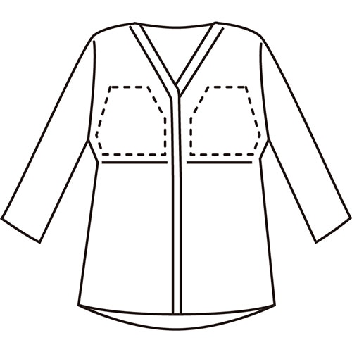 ケアファッション ソフトカップ付ワンタッチ7分袖シャツ 婦人用 ピンク Mサイズ 89274-01 1着(ご注文単位1着)【直送品】