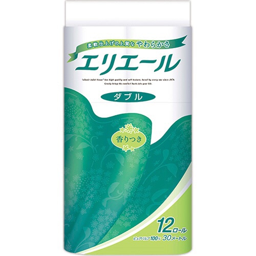 大王製紙　エリエール　トイレットティシュー　ダブル　芯あり　香りつき　30m　1パック（12ロール）（ご注文単位1パック）【直送品】