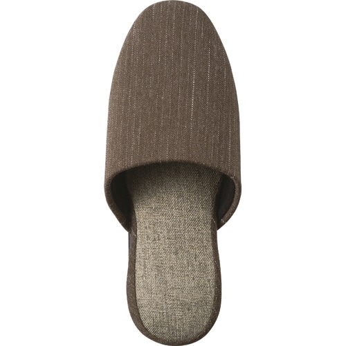 オーミケンシ　ステッチ柄ツートンスリッパ　ダークグリーン　1足（ご注文単位1足）【直送品】