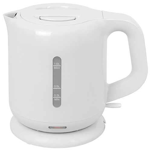 YAMAZEN　電気ケトル　ホワイト　DKE-100（W）　1台（ご注文単位1台）【直送品】