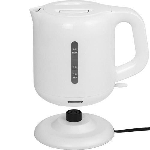 YAMAZEN 電気ケトル ホワイト DKE-100(W) 1台(ご注文単位1台)【直送品】