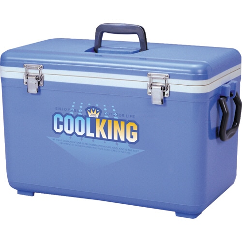 サンコープラスチック　クーラーボックス　クールキング　30D　28L　（サイドハンドル付）　ブルー　1個（ご注文単位1個）【直送品】