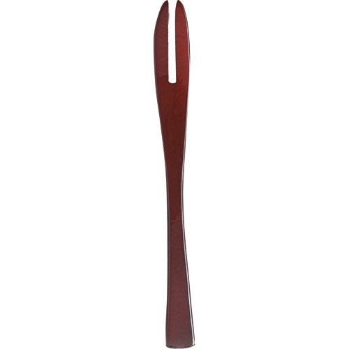 イシダ　木製菓子フォーク　茶色　1パック（5本）（ご注文単位1パック）【直送品】