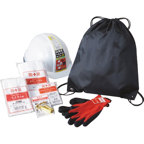 YAMAZEN　防災ヘルメットセット　7点　YHS-7　1セット（ご注文単位1セット）【直送品】