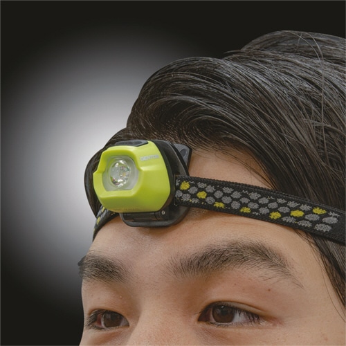 ジェントス コンパクトヘッドライト イエローグリーン HC-24YG 1個(ご注文単位1個)【直送品】