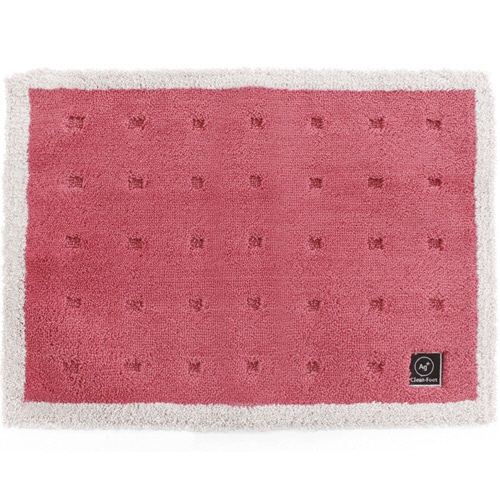 オカ　乾度良好Ag＋　クリーンフット　バスマット　45×60cm　ピンク　1枚（ご注文単位1枚）【直送品】