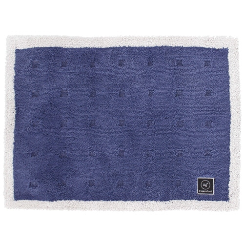 オカ　乾度良好Ag＋　クリーンフット　バスマット　45×60cm　ブルー　1枚（ご注文単位1枚）【直送品】