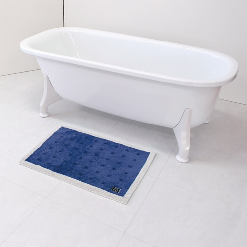 オカ 乾度良好Ag+ クリーンフット バスマット 50×70cm ブルー 1枚(ご注文単位1枚)【直送品】